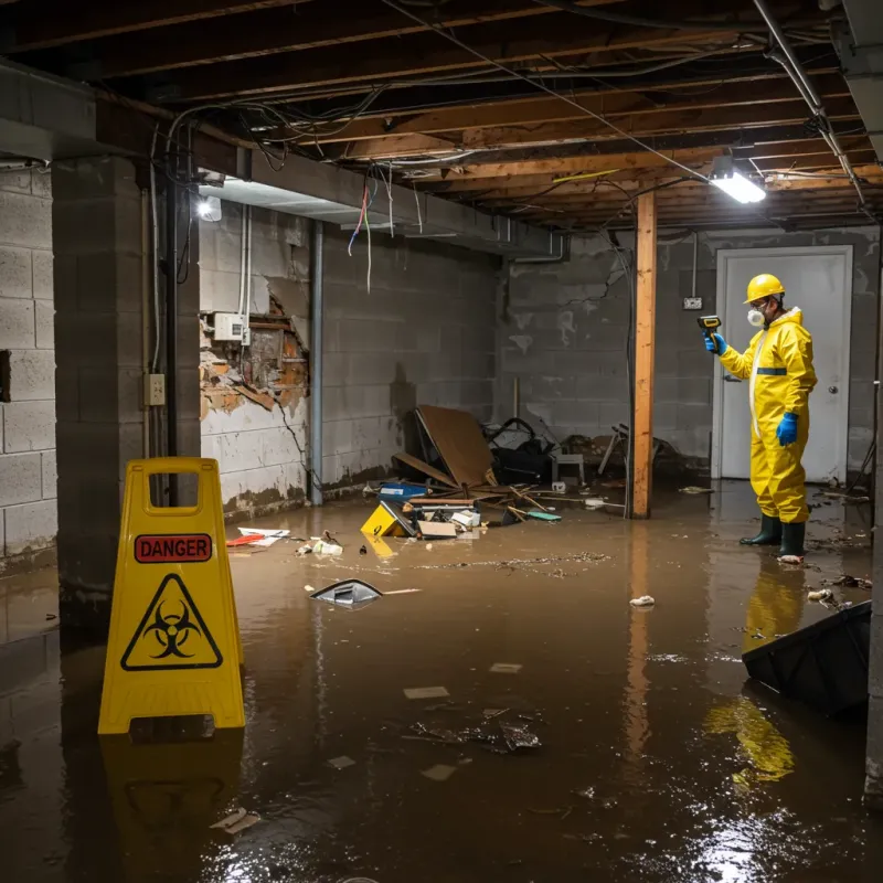 Flooded Basement Electrical Hazard in Mitchell County, TX Property